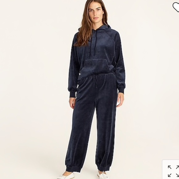 J Crew Relaxed fit velour SET hoodie and jogger size medium - Picture 9 of 10